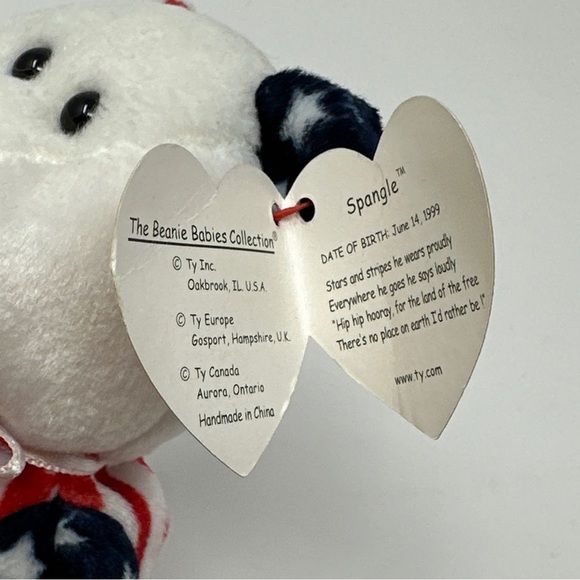 Lot of 4 Patriotic USA Unity Beanie Babies Bears Plush America Hero Spangle - Picture 10 of 16